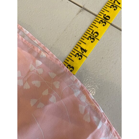 NWT Pink Ruffled Floral Mini Dress Ties in Back V-Neck Medium - Picture 6 of 11